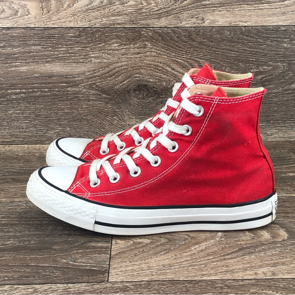 Converse Red High-Top Athletic Shoes